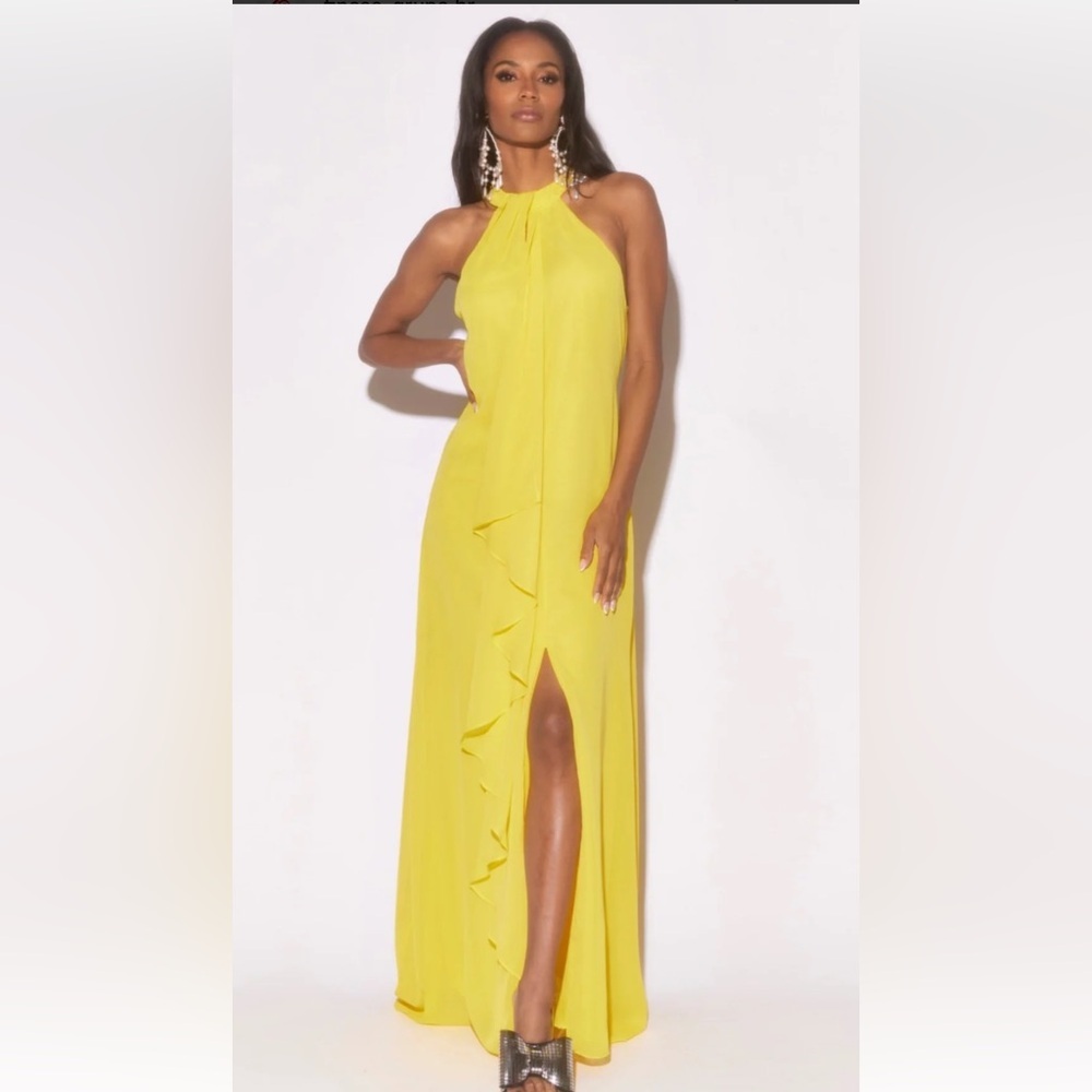Meghan LA One Shoulder Yellow Dress